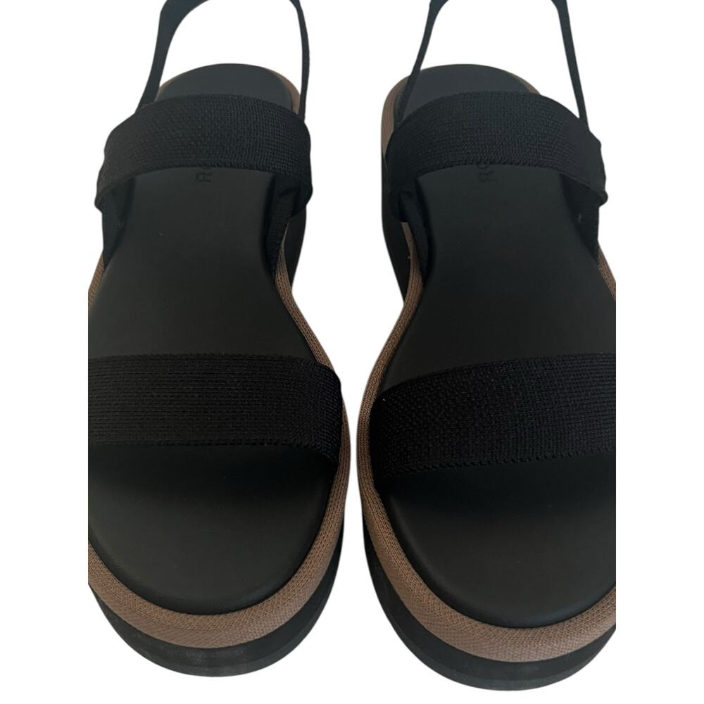 Rothy's The Lightweight Wedge Sandal In Black Size 10.5 - Picture 4 of 12